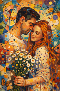 12.1 kandinsky tarzında, soyut geometrik sekiller ve renkli kompozisyonlar