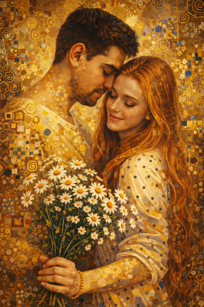 13.1 klimt tarzında, altın desenler ve dekoratif yuzeyler