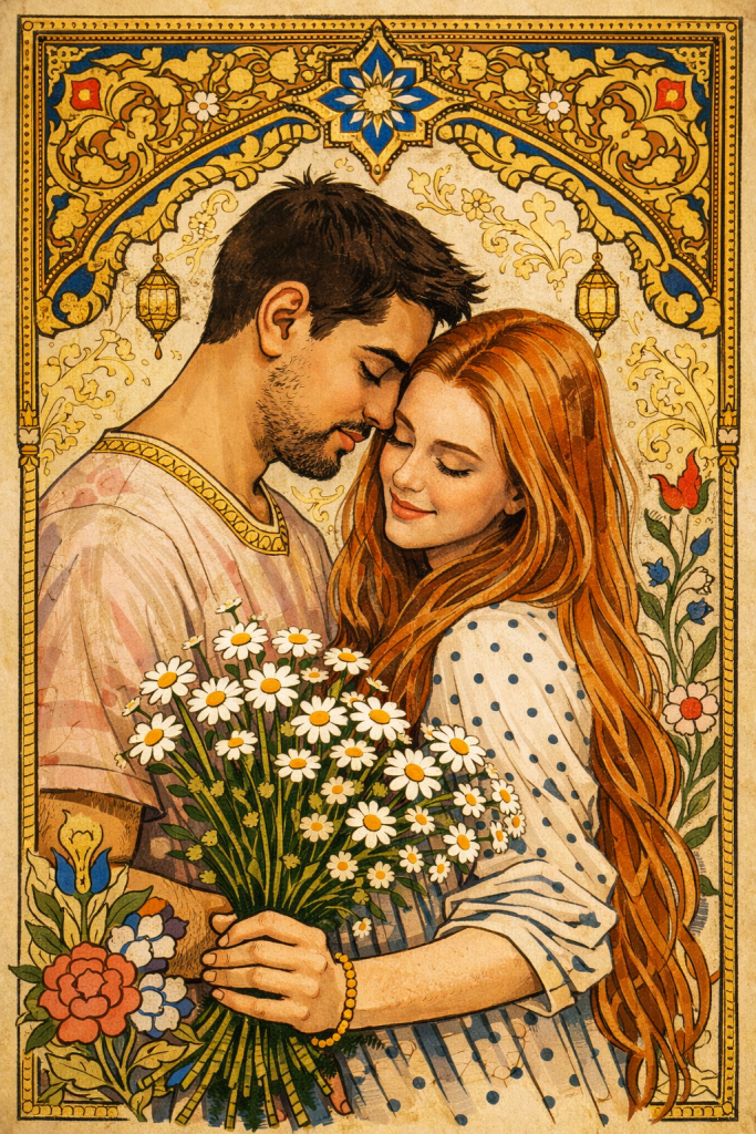 15.5 osmanlı tezhip tarzında, altın suslemeli klasik doku