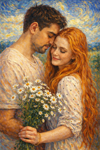 6.1 van gogh tarzında, kıvrımlı fırca darbeleri ve canlı renkler