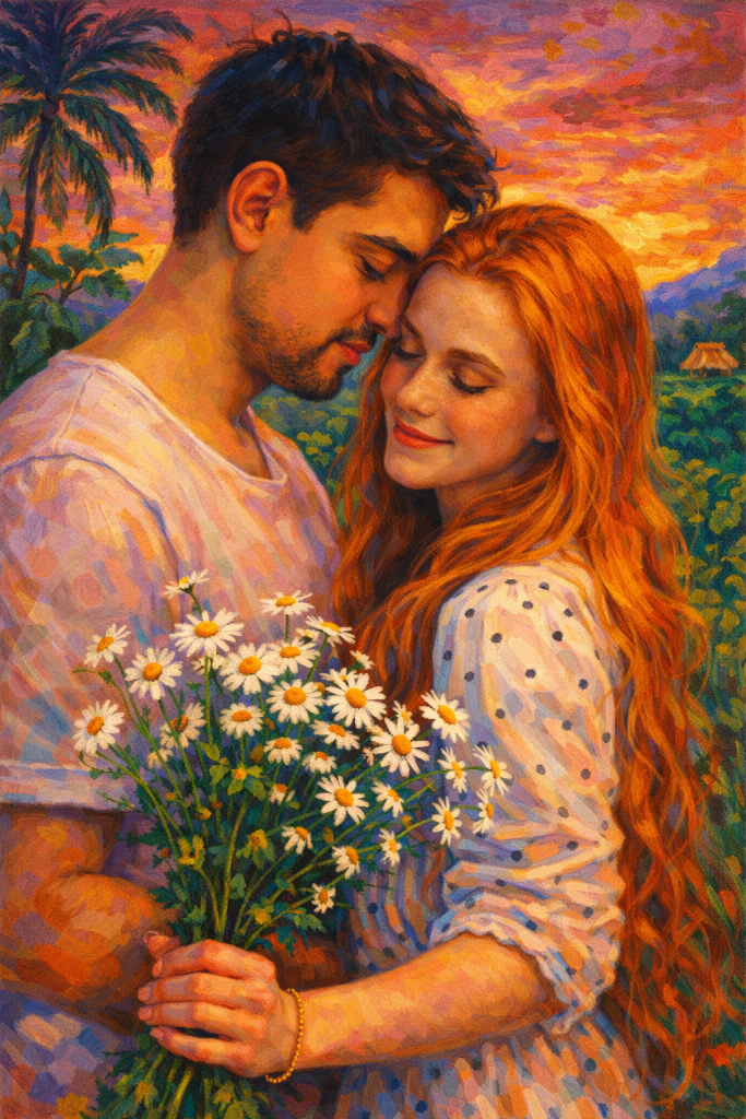 6.3 gauguin tarzında, doygun renkler ve egzotik bir atmosfer